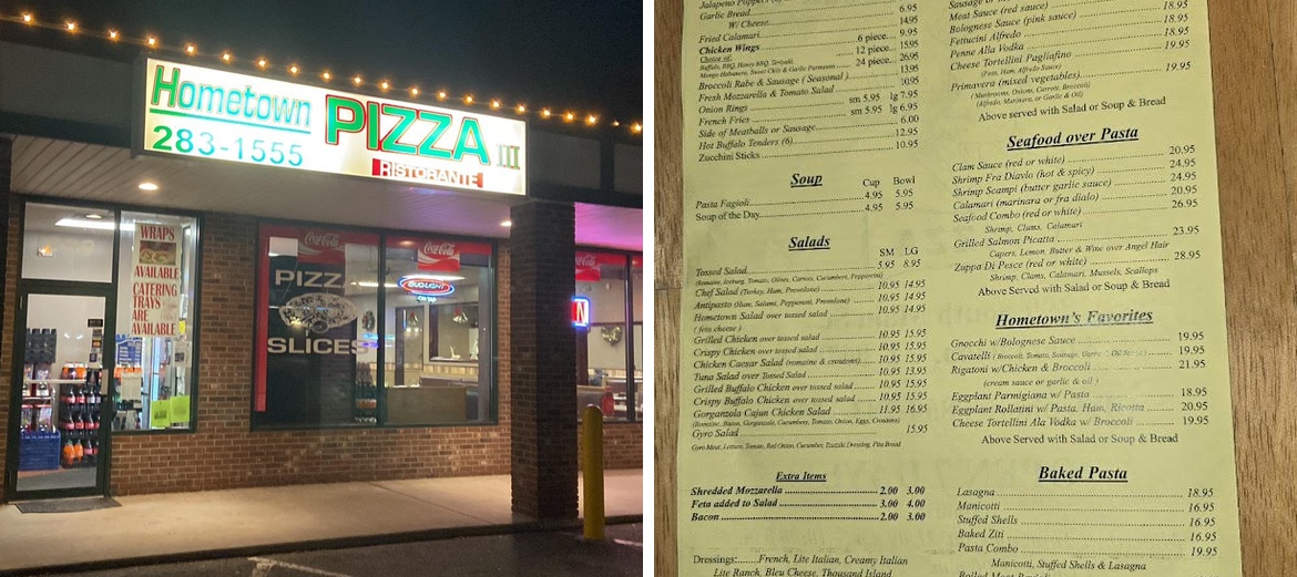 Hometown Pizza III Menu
